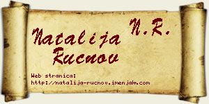 Natalija Ručnov vizit kartica
